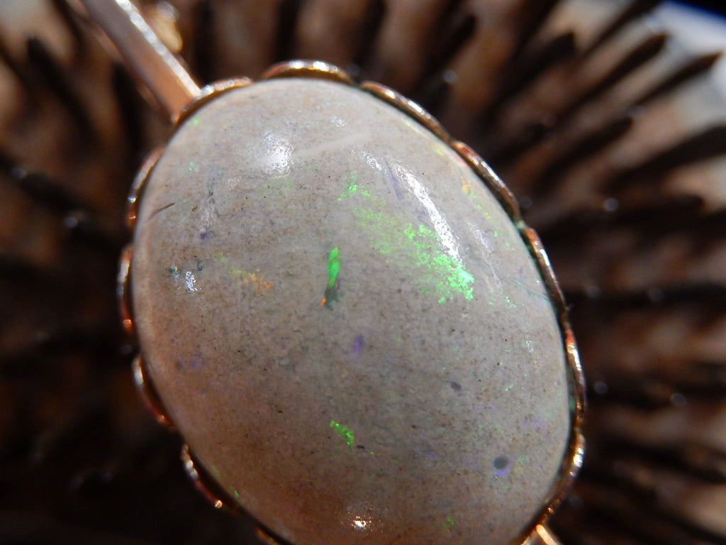 *SOLD* Louisiana Sand Opal Brooch in Gold Plate
