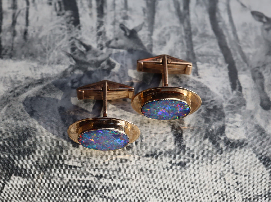 Opal Cufflinks in 9ct Gold