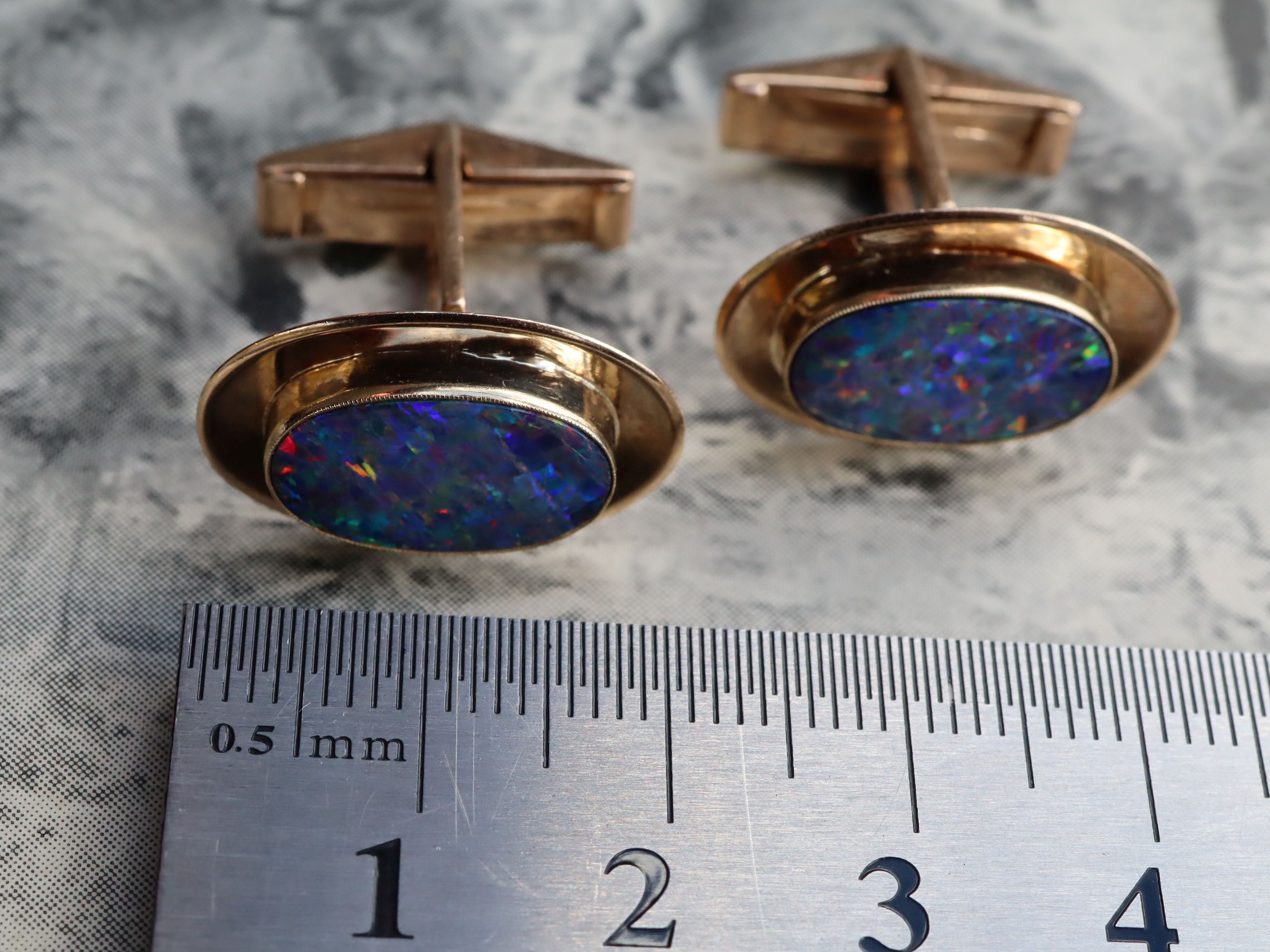 Opal Cufflinks in 9ct Gold