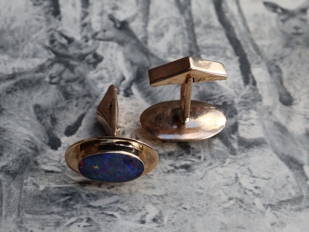 Opal Cufflinks in 9ct Gold
