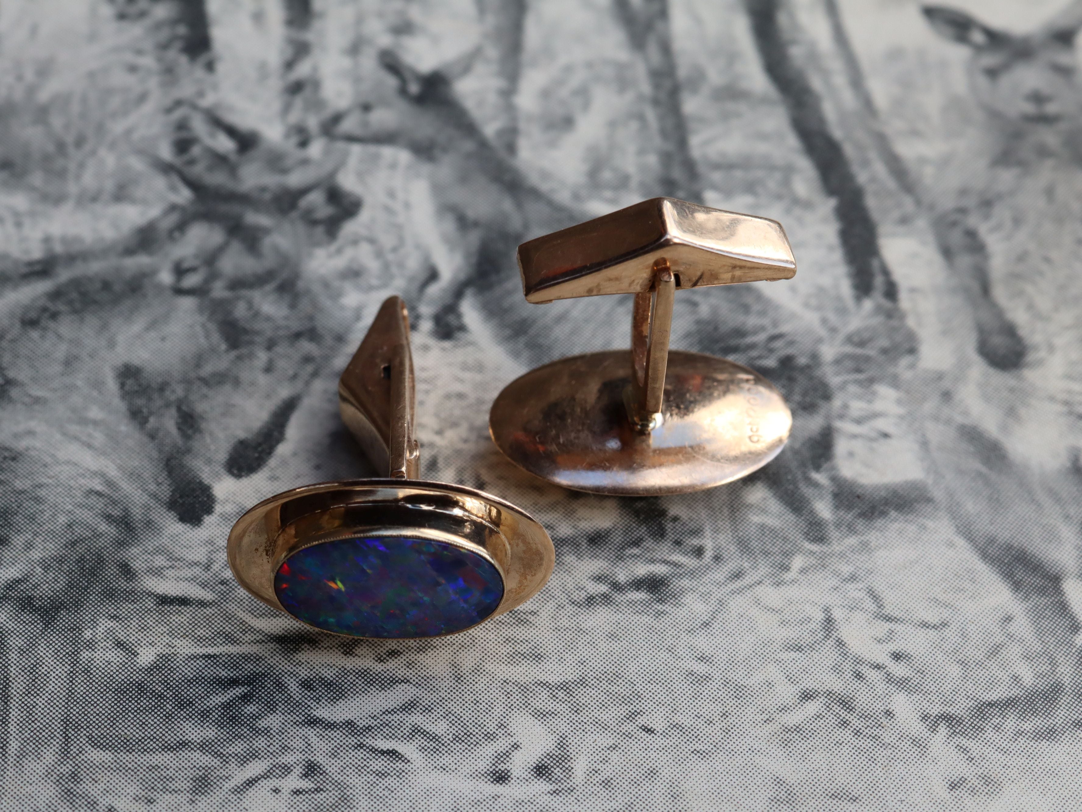 Opal Cufflinks in 9ct Gold