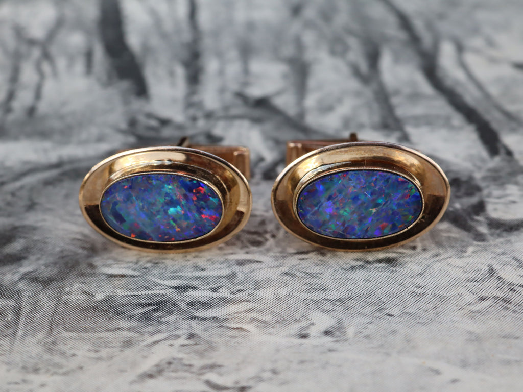 Opal Cufflinks in 9ct Gold