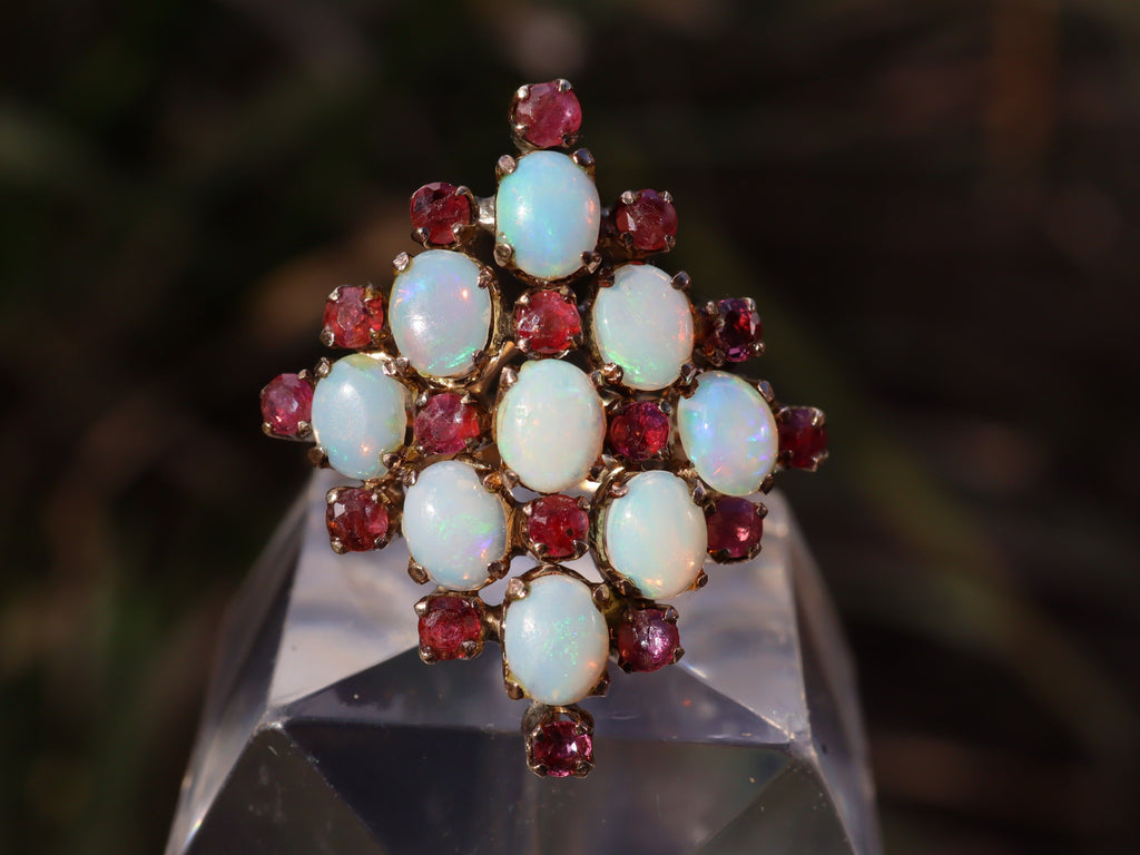 Opal and Ruby in 9ct Gold