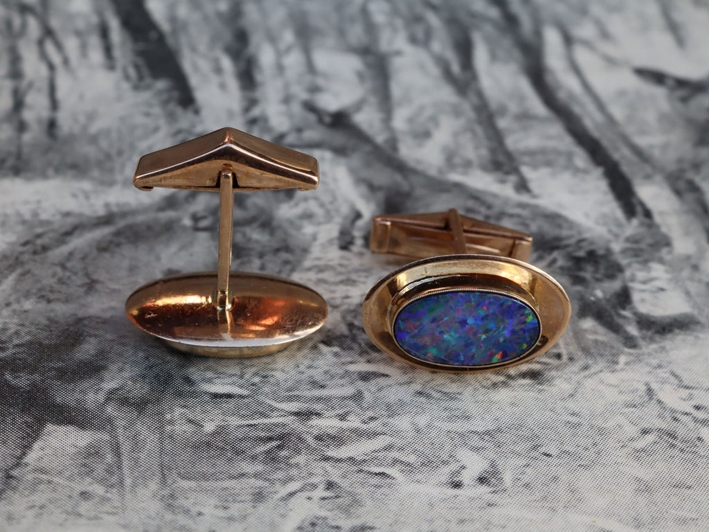 Opal Cufflinks in 9ct Gold