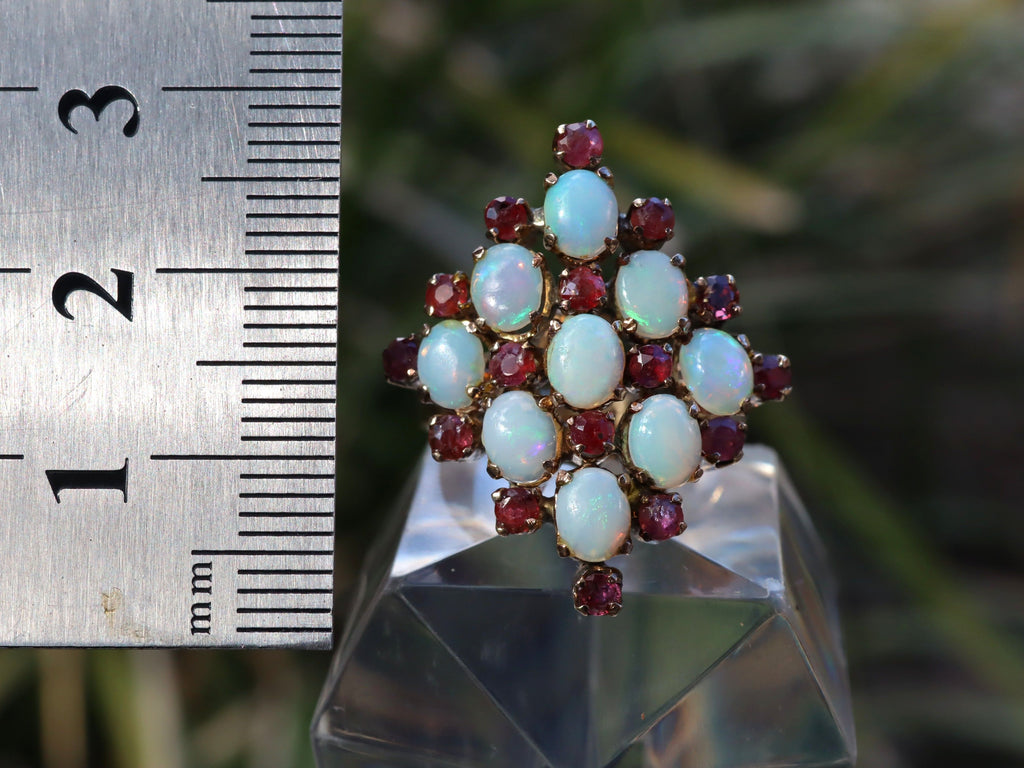 Opal and Ruby in 9ct Gold