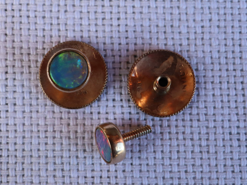 Invicta Opal Cufflinks in 9ct Rose Gold