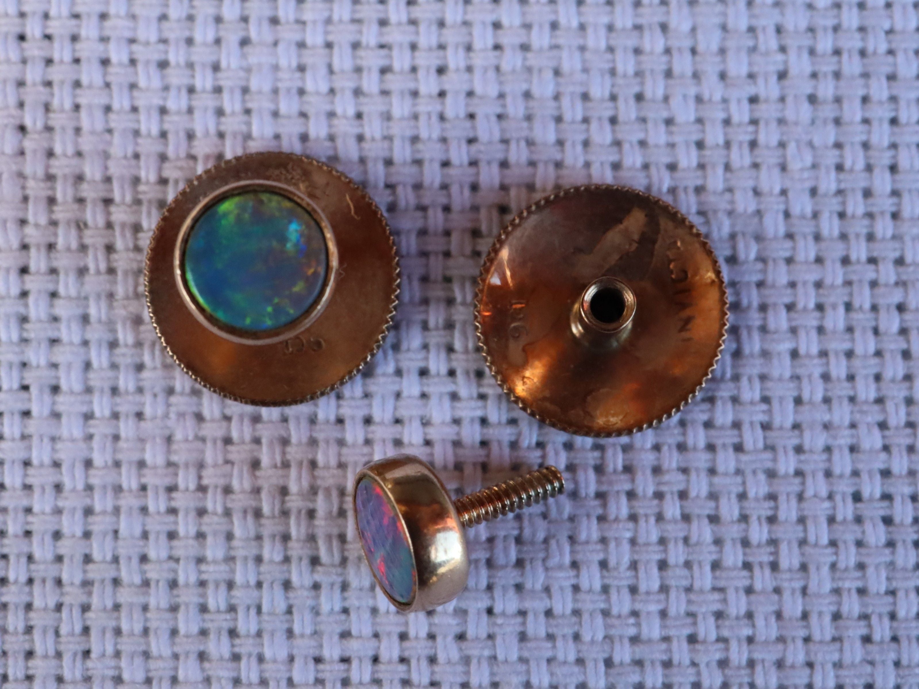 Invicta Opal Cufflinks in 9ct Rose Gold