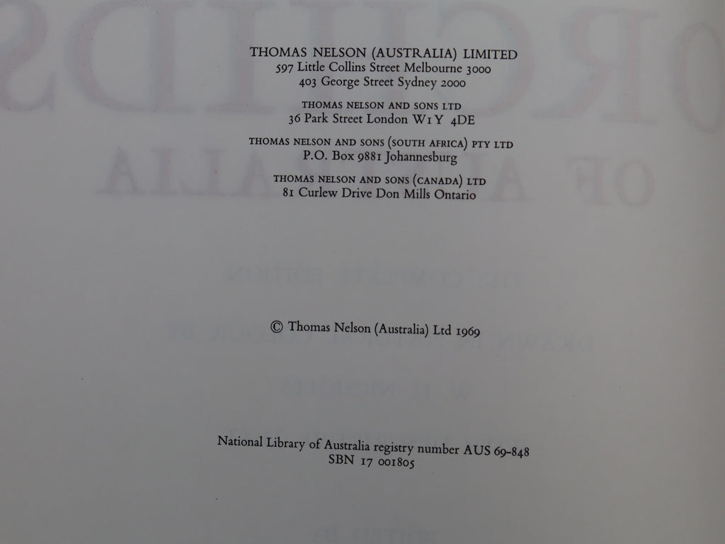 Orchids of Australia First Edition 1969 - W. H. Nicholls