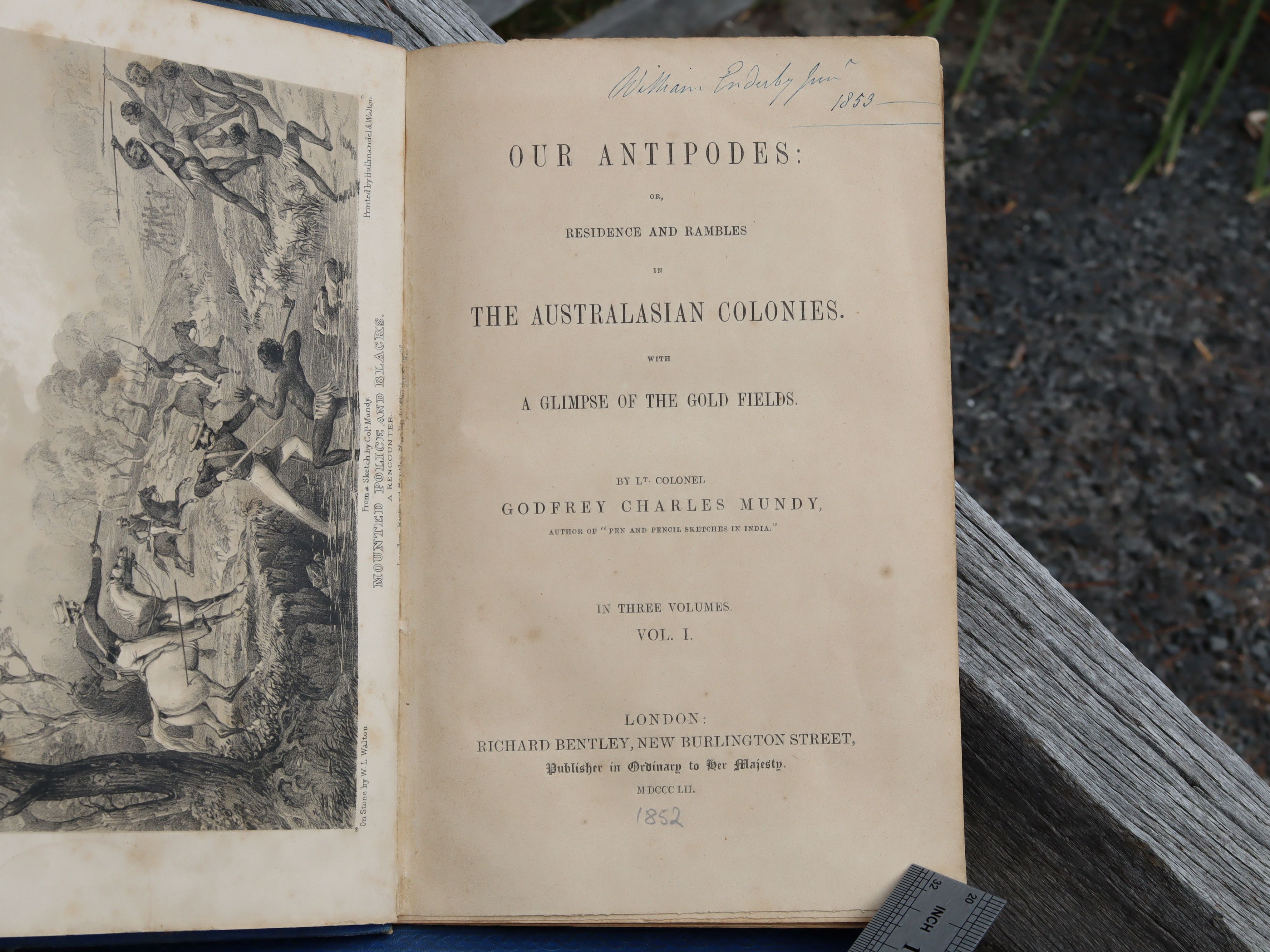 Our Antipodes by G C Mundy 1852 In 3 Volumes