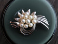 Cultured Pearl Brooch in Sterling Silver