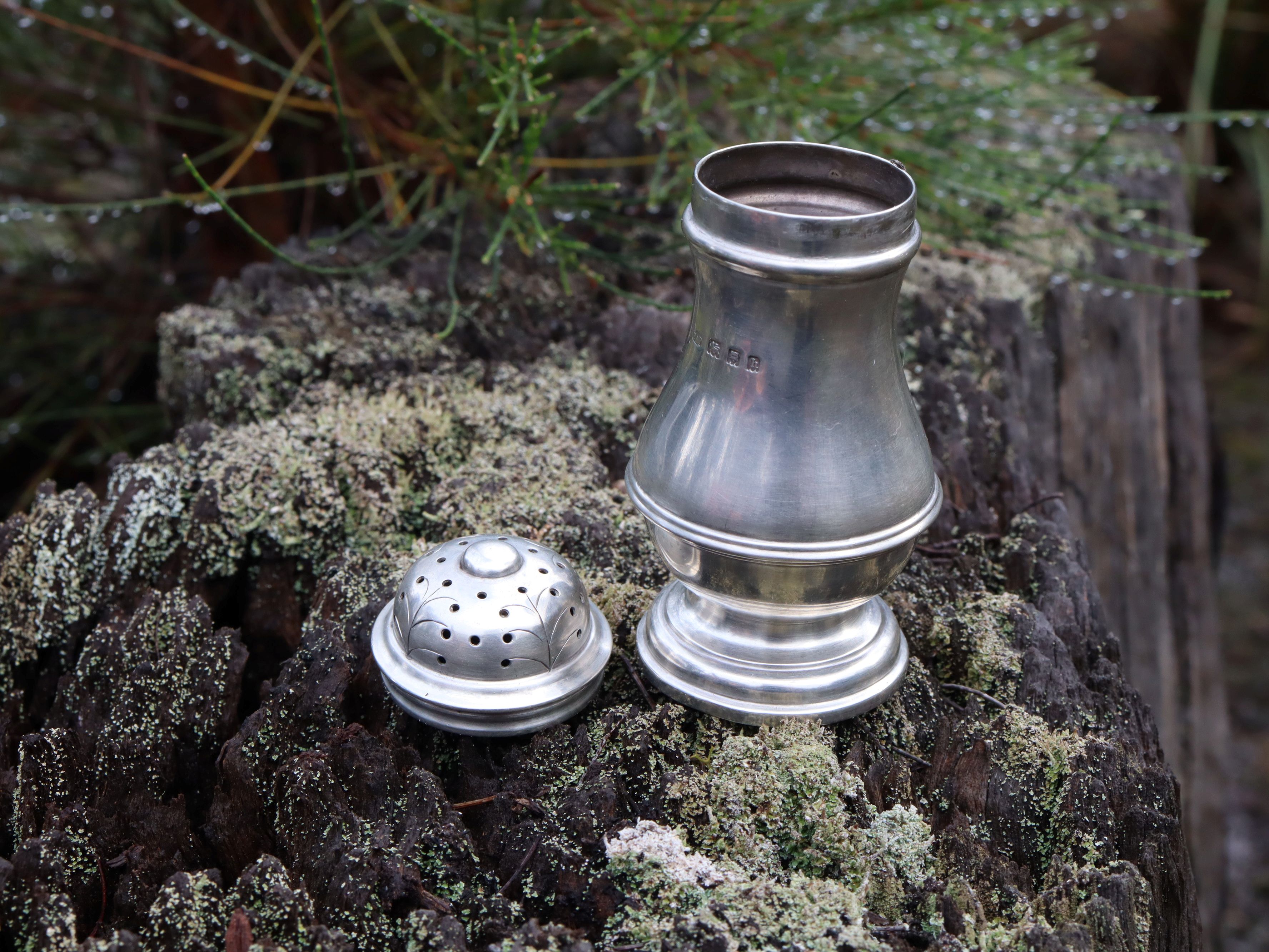 Sterling Silver Pepper Shaker, London 1923