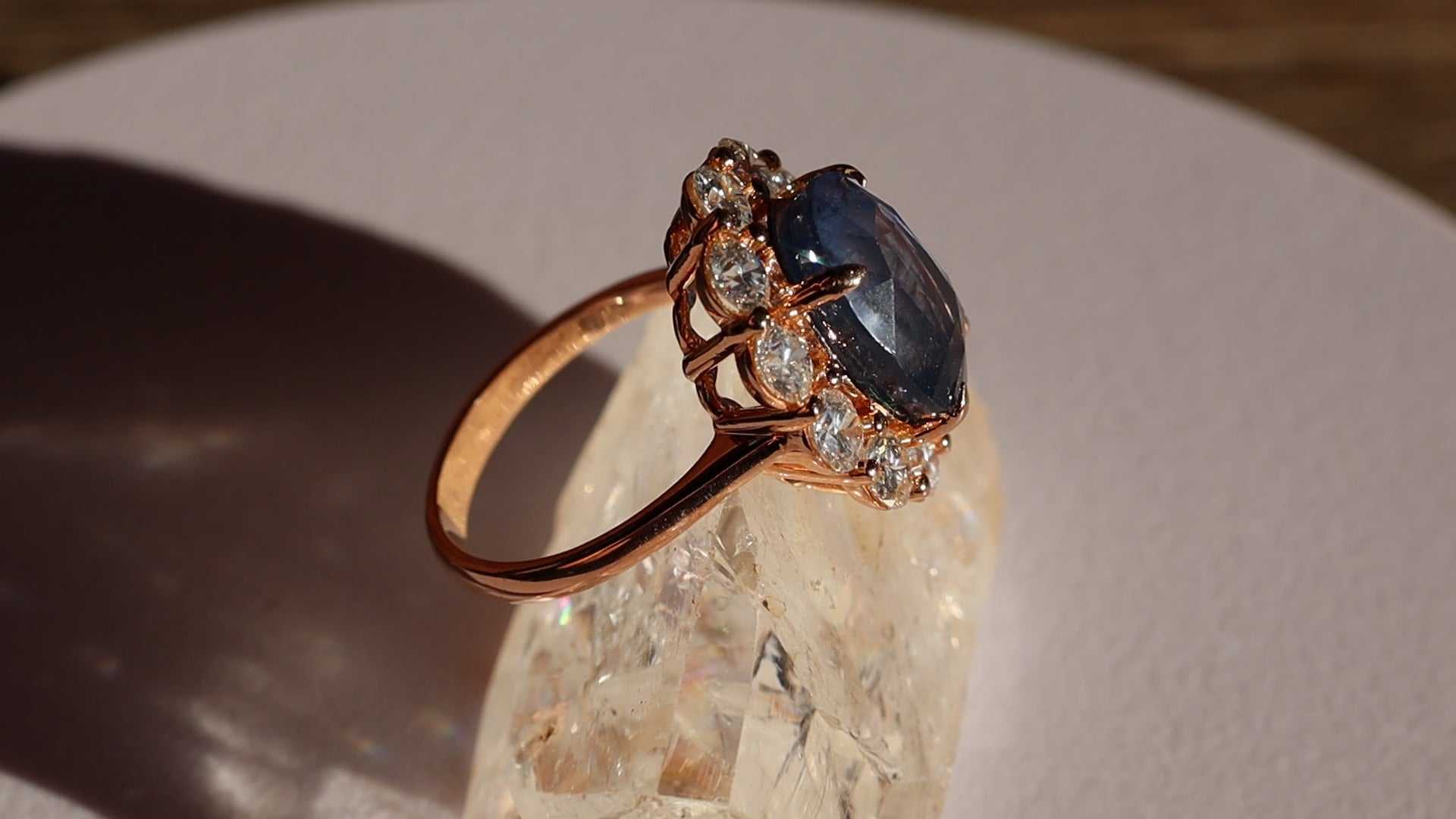 Ceylon Sapphire in 18ct Rose Gold