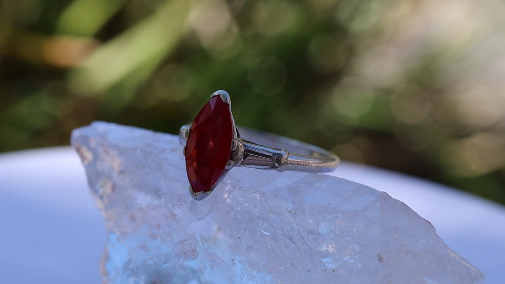 Ruby and Diamond Ring in Platinum