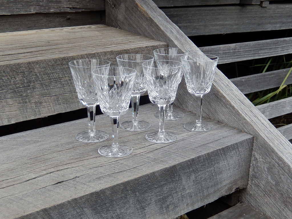 Waterford Crystal Lismore Pattern Set of Six Wine Glasses