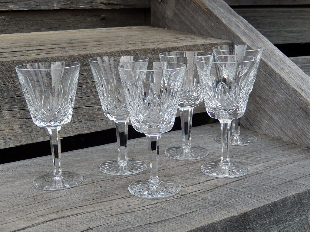 Waterford Crystal Lismore Pattern Set of Six Wine Glasses