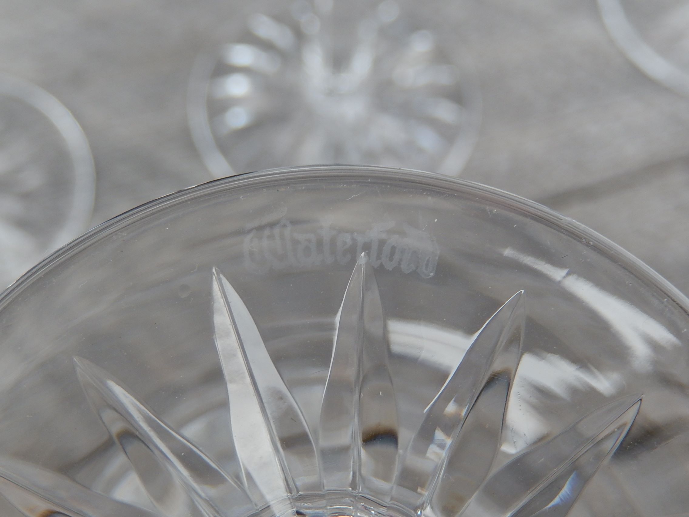 Waterford Crystal Lismore Pattern Set of Six Wine Glasses