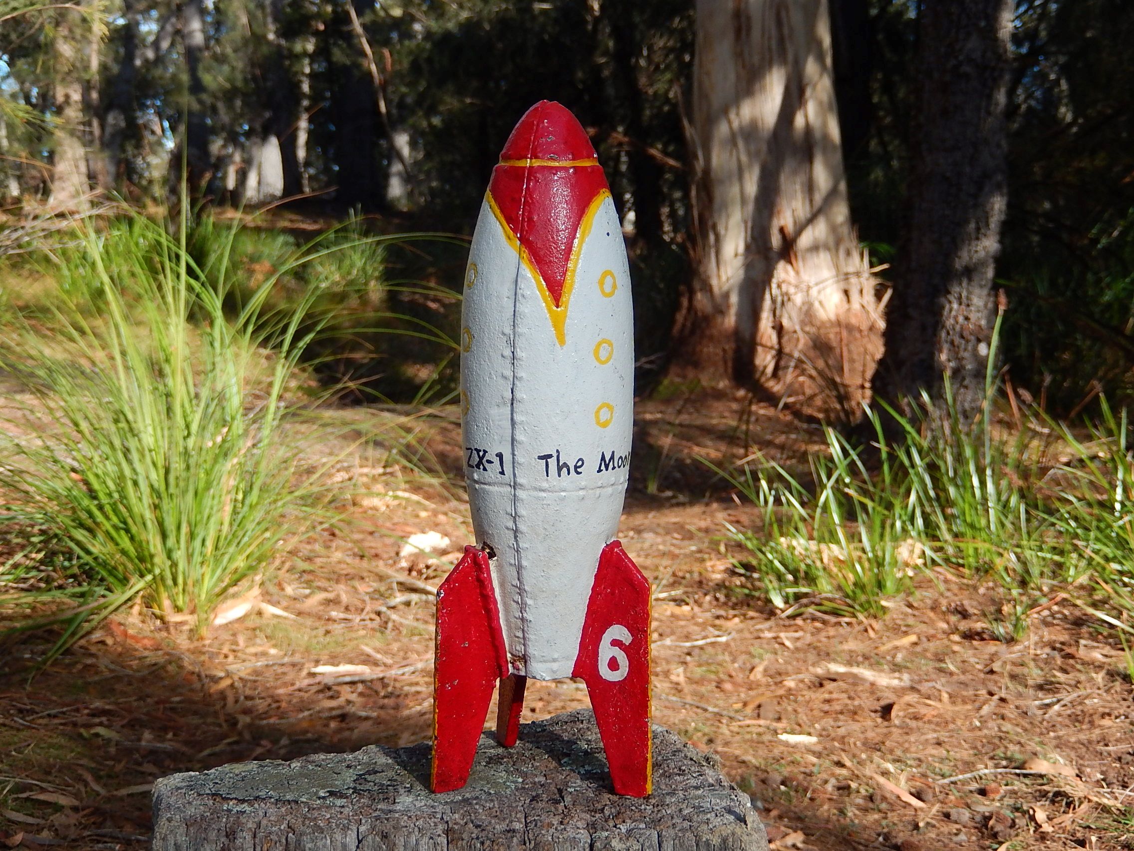 Cast Iron Rocket Money Box
