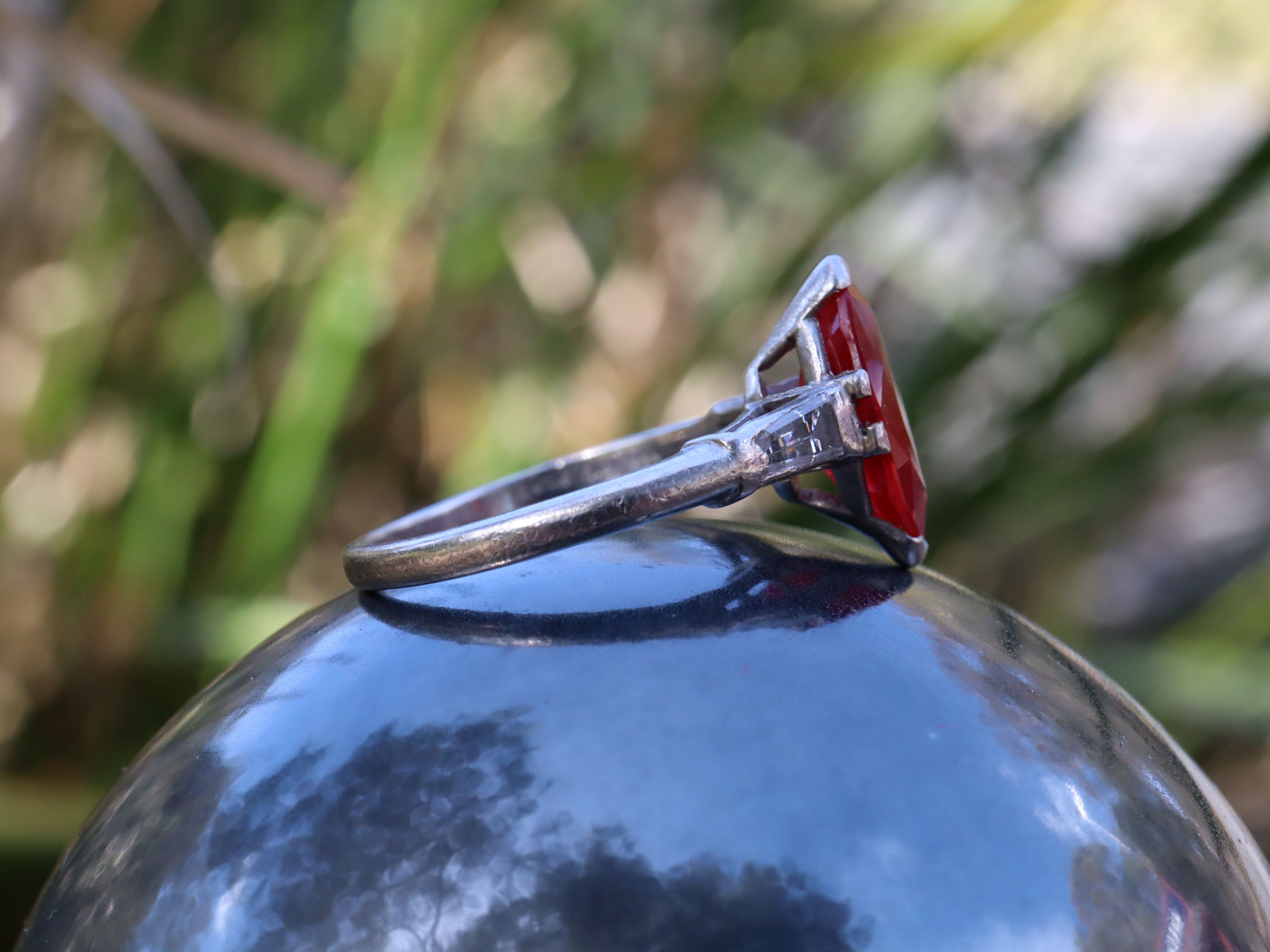 Ruby and Diamond Ring in Platinum