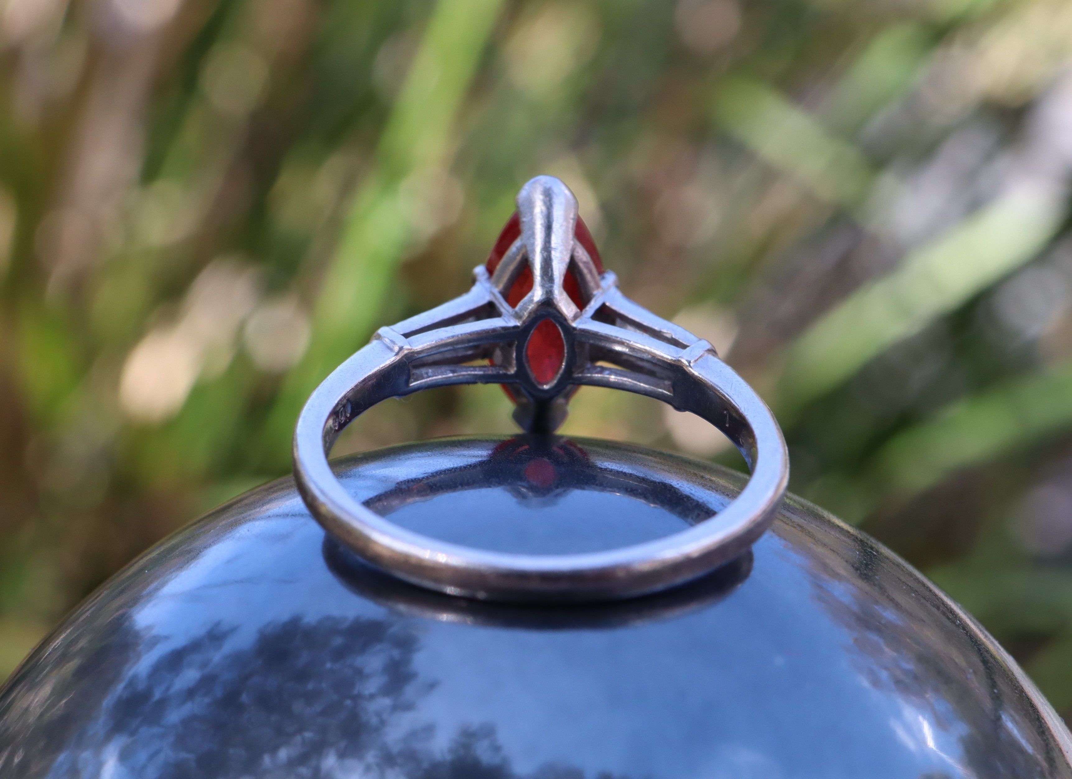Ruby and Diamond Ring in Platinum