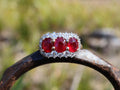 Ruby and Diamond Trilogy Ring in 18ct Rose Gold