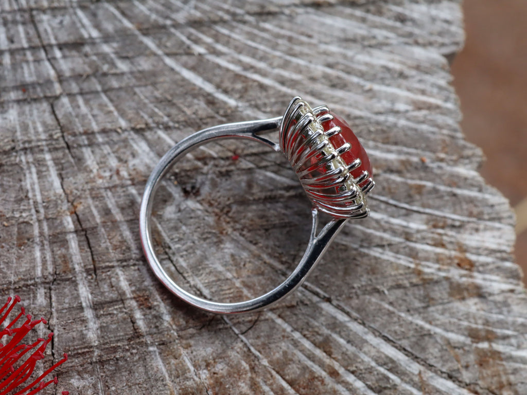 Ruby and Diamond Ring in 14ct White Gold