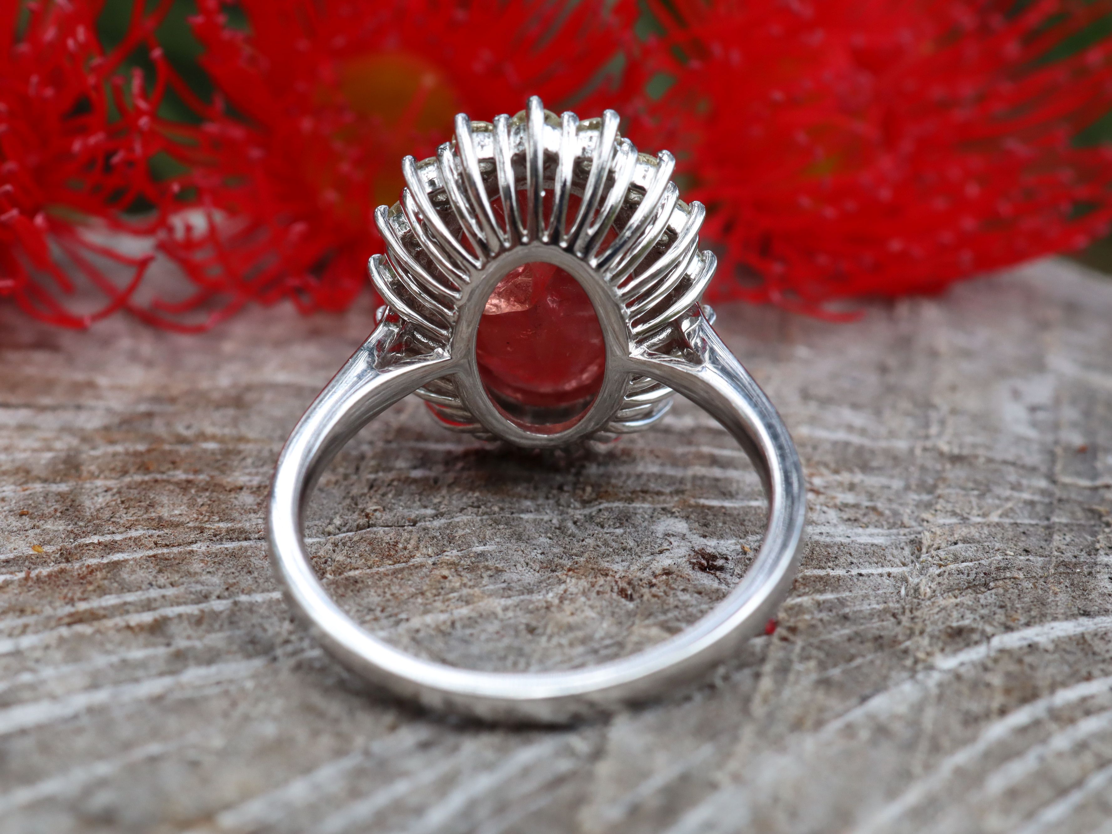 Ruby and Diamond Ring in 14ct White Gold