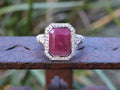 Ruby and Diamond Ring in 14ct White Gold
