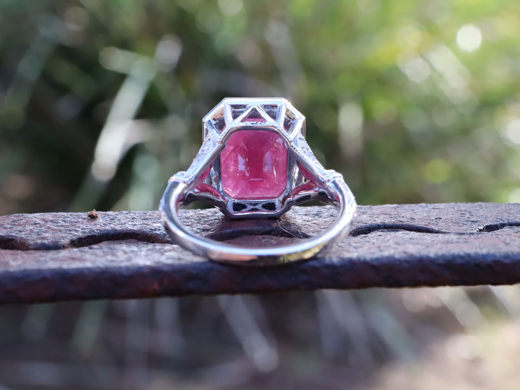 Ruby and Diamond Ring in 14ct White Gold