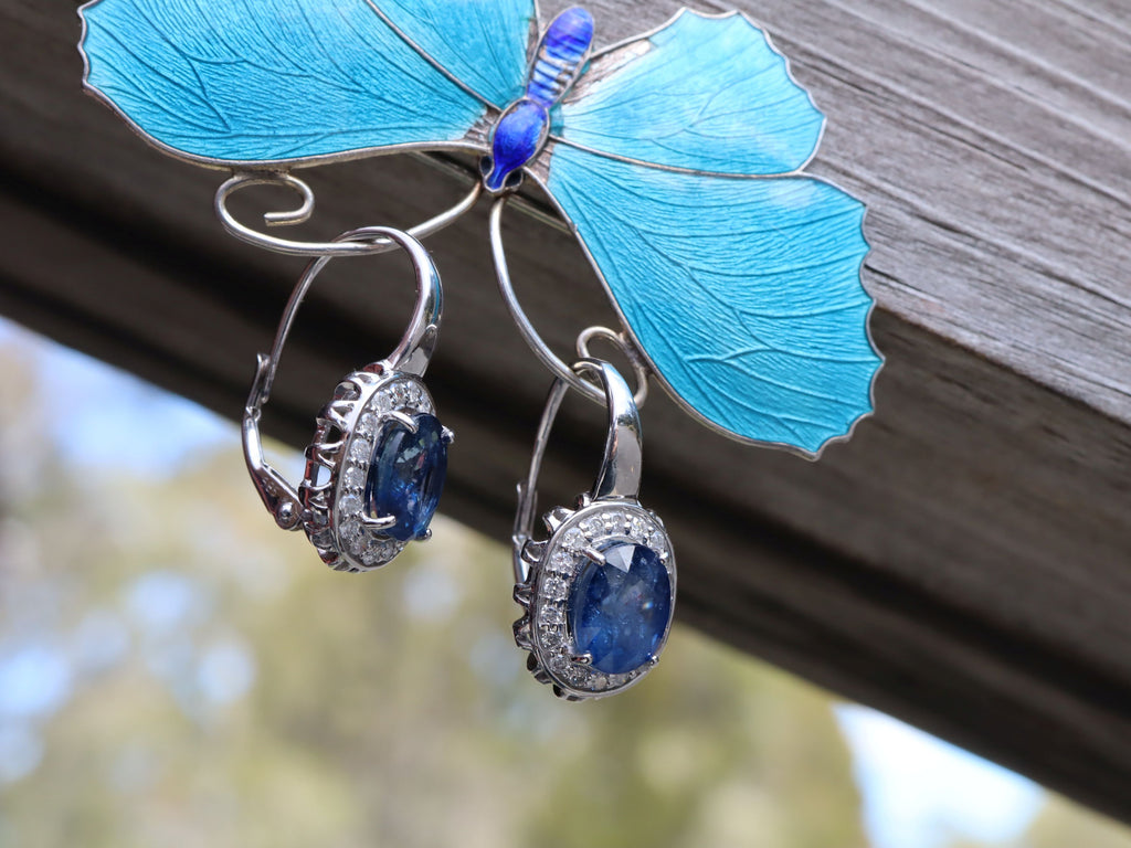 Sapphire and Diamond Earrings in 14ct Gold
