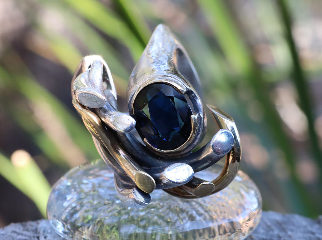 Australian Sapphire in 18ct and Sterling