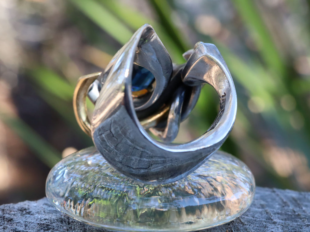Australian Sapphire in 18ct and Sterling