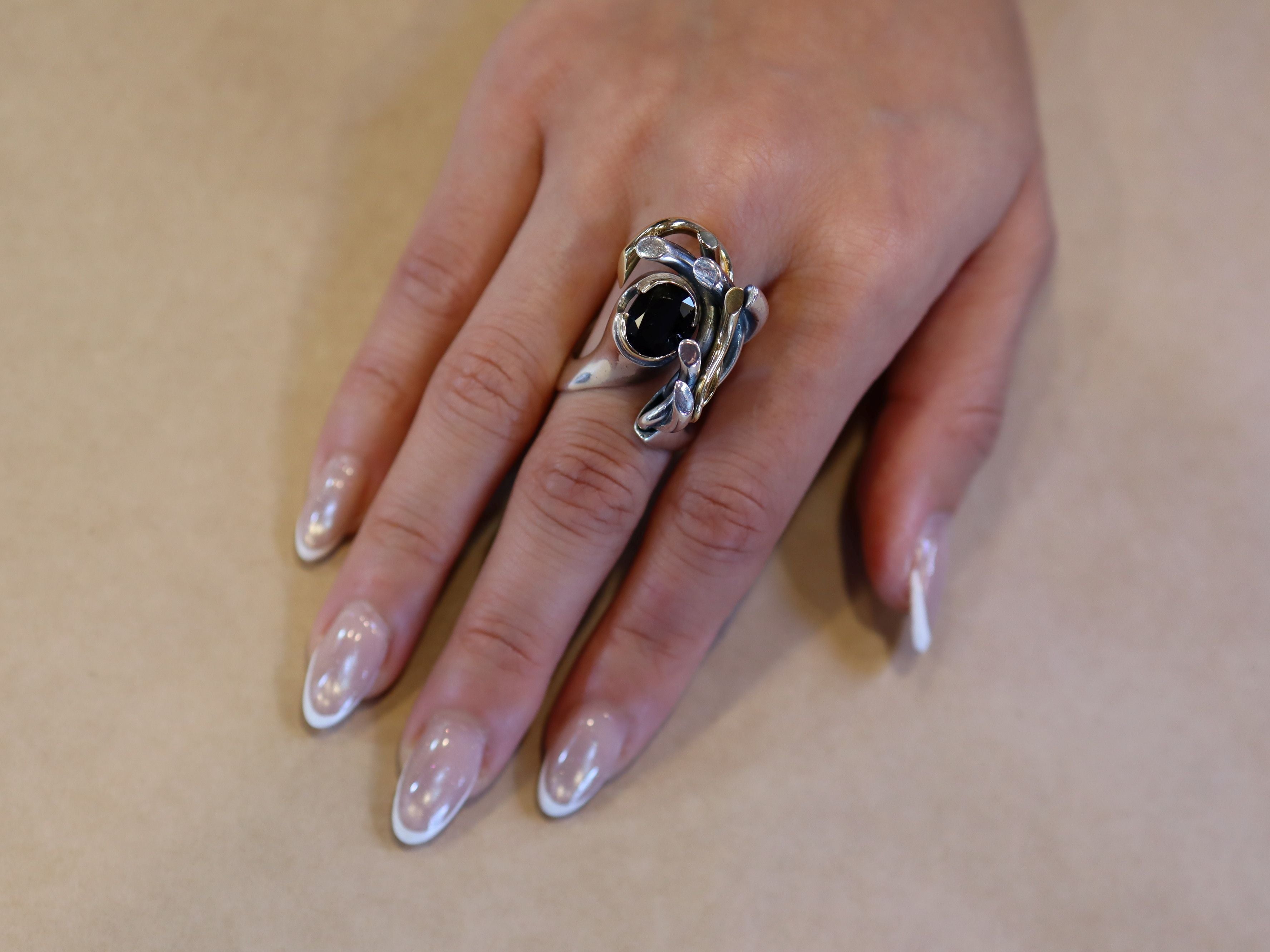 Australian Sapphire in 18ct and Sterling