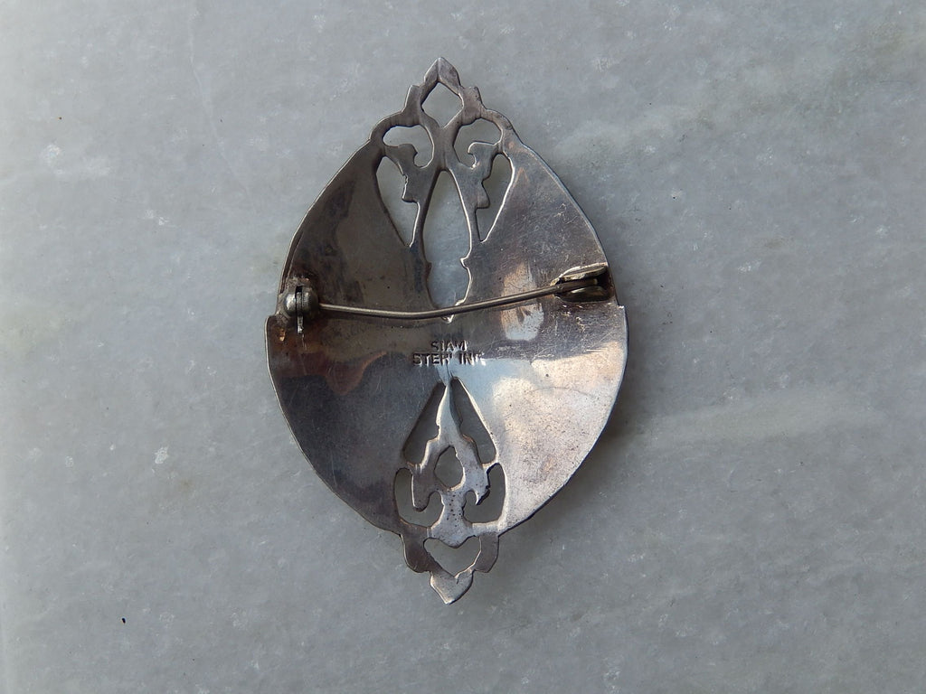 Siam Sterling Silver Brooch and Cufflinks
