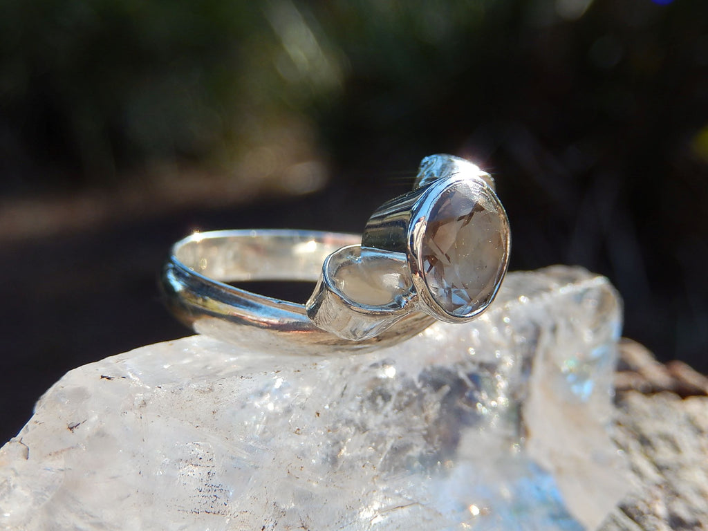 Tasmanian Smokey Quartz Ring in Sterling Silver