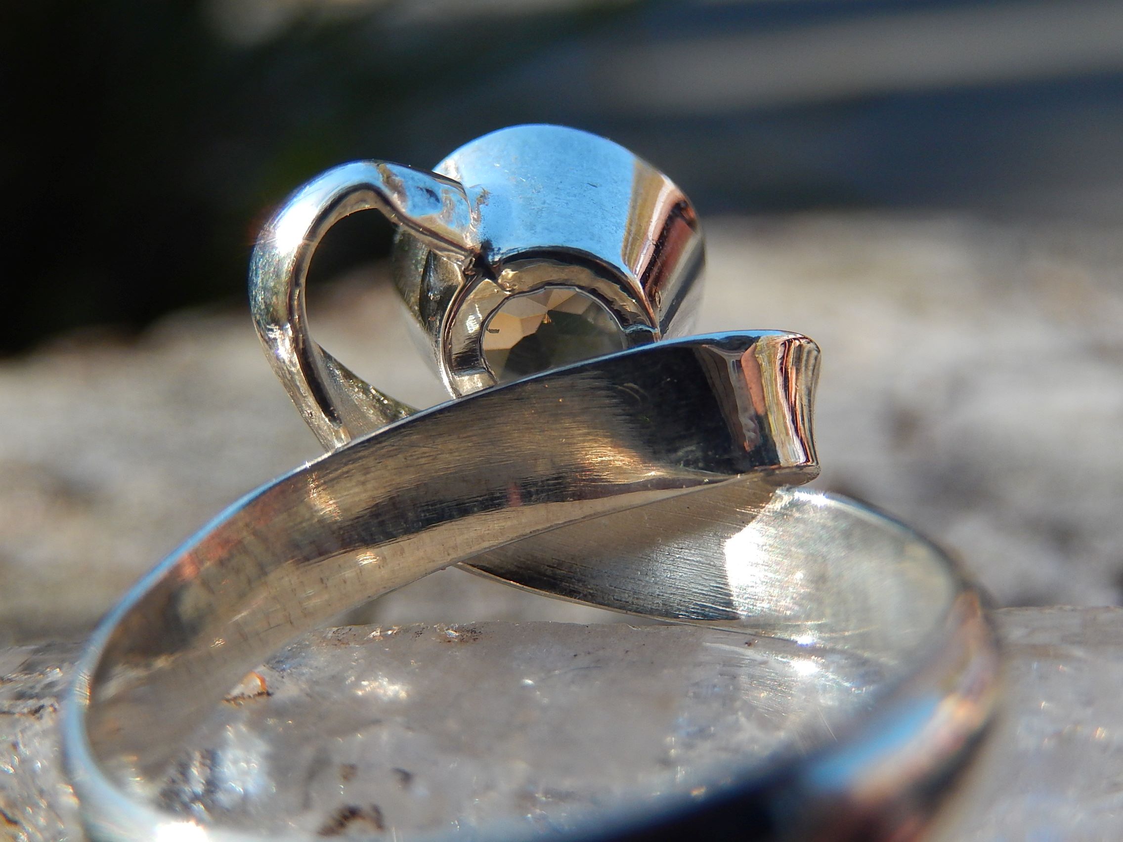 Tasmanian Smokey Quartz Ring in Sterling Silver
