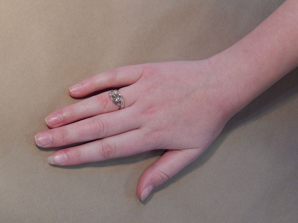 Tasmanian Smokey Quartz Ring in Sterling Silver
