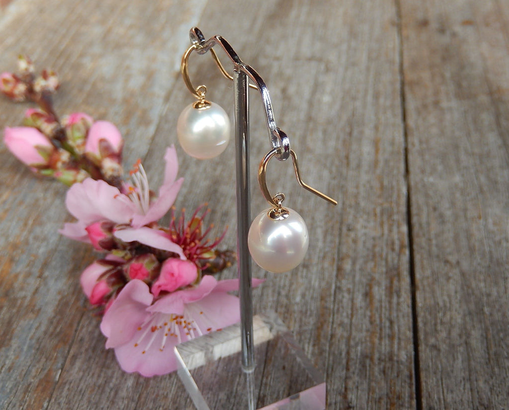 South Sea Pearl Earrings in 9ct Gold