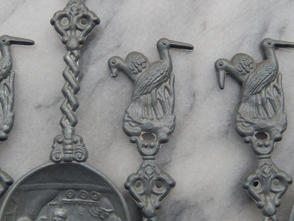 Antique Dutch Pewter Spoons