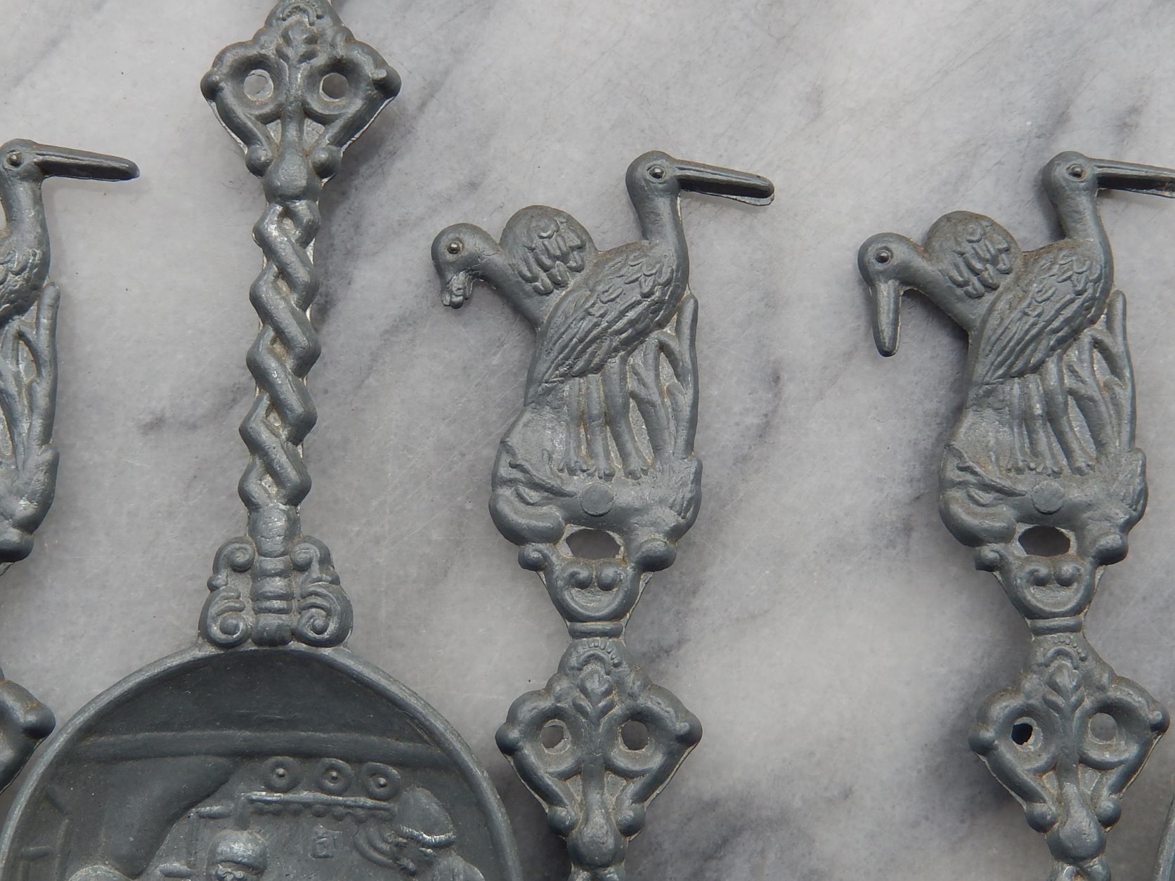 Antique Dutch Pewter Spoons