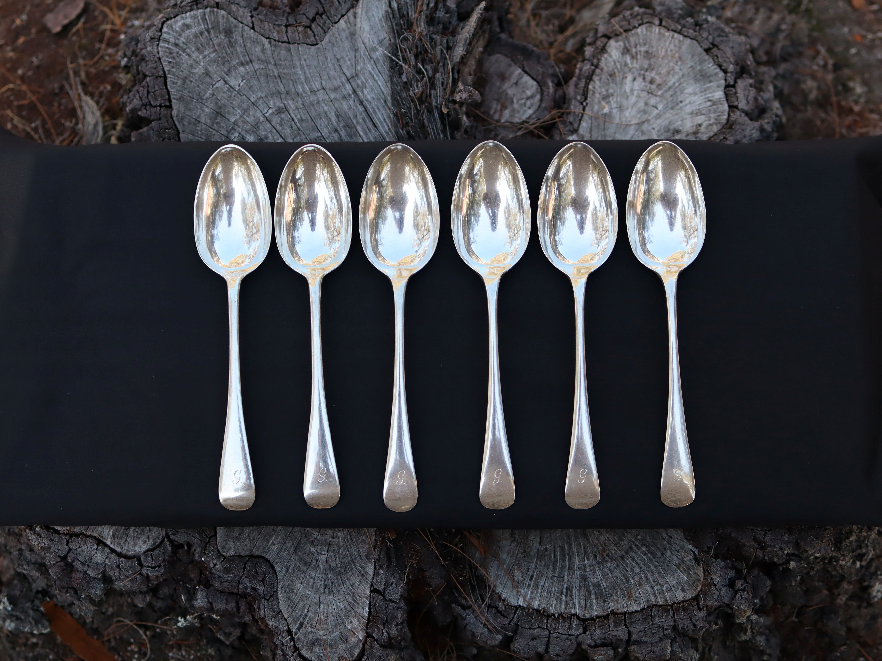 Set of 6 Sterling Silver Tablespoons