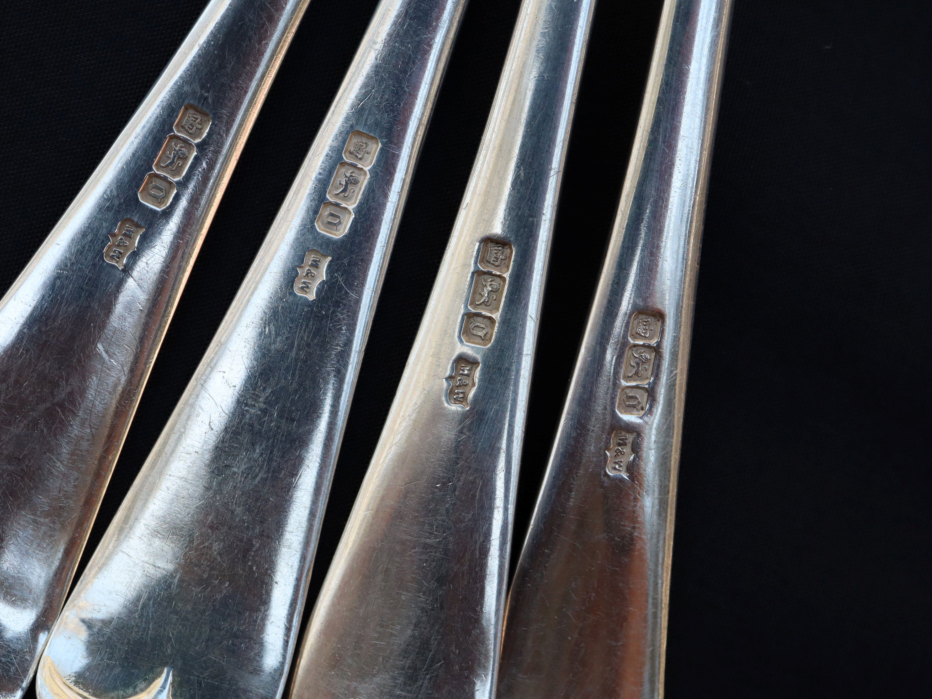 Set of 6 Sterling Silver Tablespoons