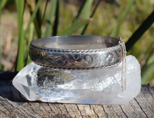 Sterling Silver Hinged Bangle by Henry Hyde & Sons c.1920
