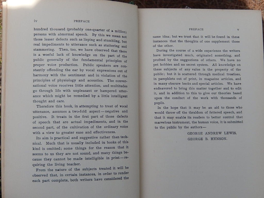 "The Practical Treatment of Stammering and Stuttering" by Lewis & Hynson 1902