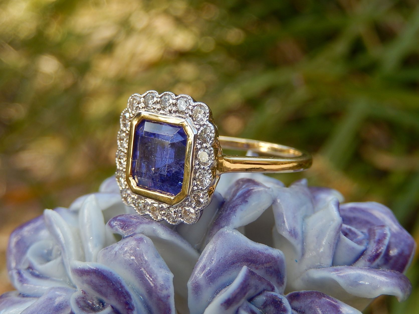 3.93ct Tanzanite and Diamond Ring in 18ct Gold