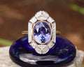 Tanzanite and Diamond Ring in Platinum