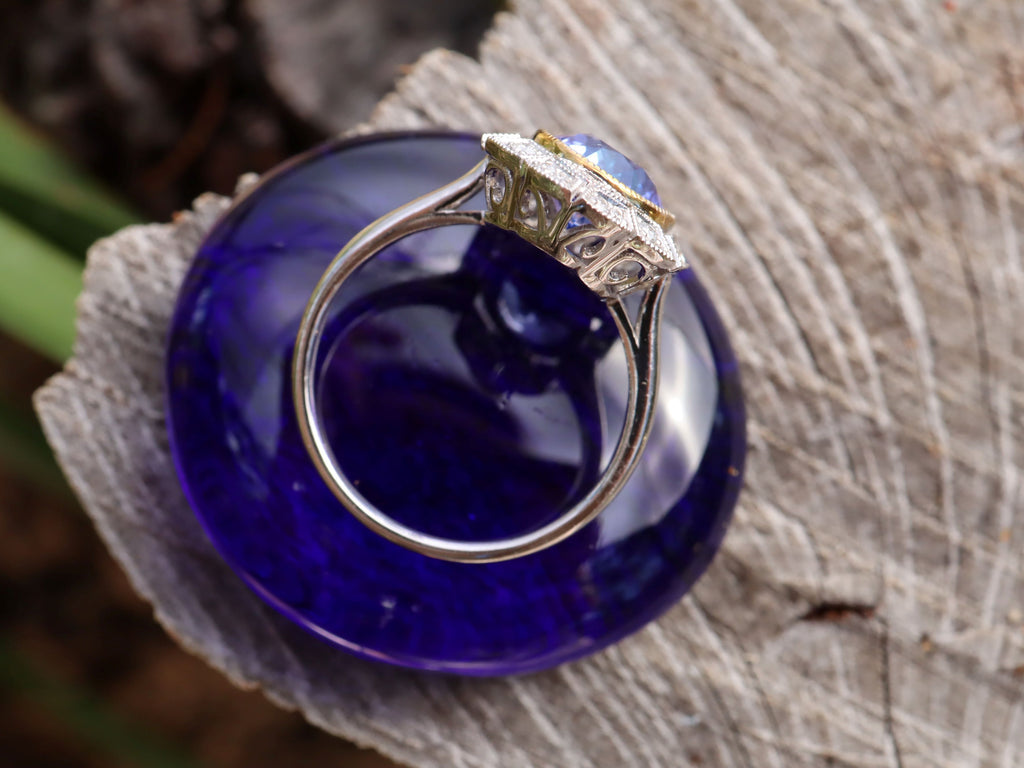 Tanzanite and Diamond Ring in Platinum
