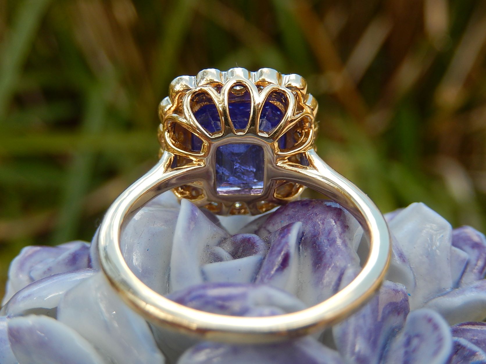 3.93ct Tanzanite and Diamond Ring in 18ct Gold