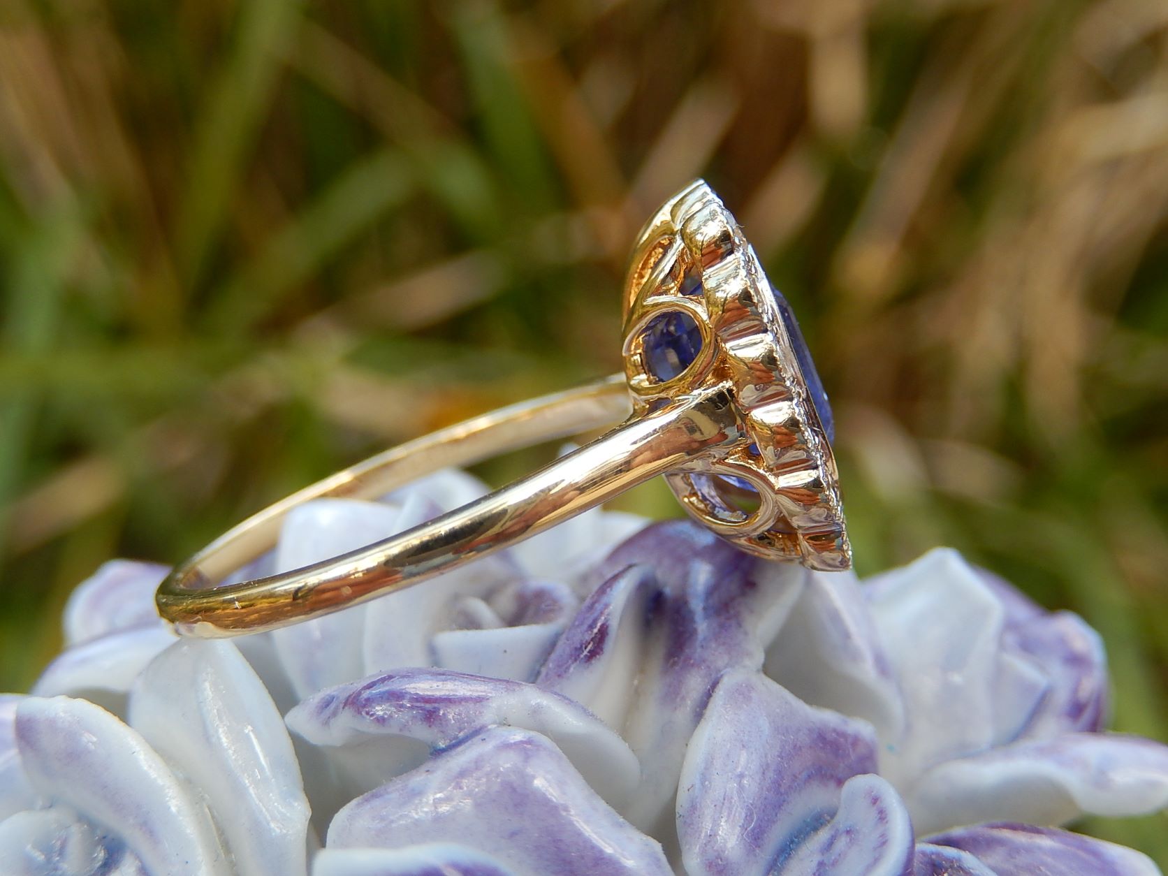 3.93ct Tanzanite and Diamond Ring in 18ct Gold