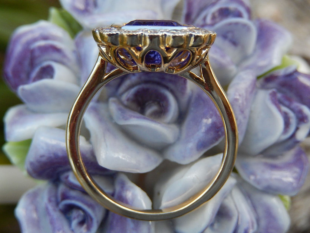 3.93ct Tanzanite and Diamond Ring in 18ct Gold