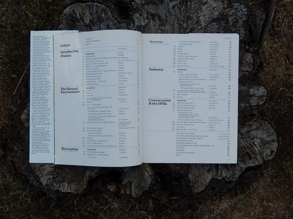 "The South West Book, A Tasmanian Wilderness" Australian Conservation Foundation 1979